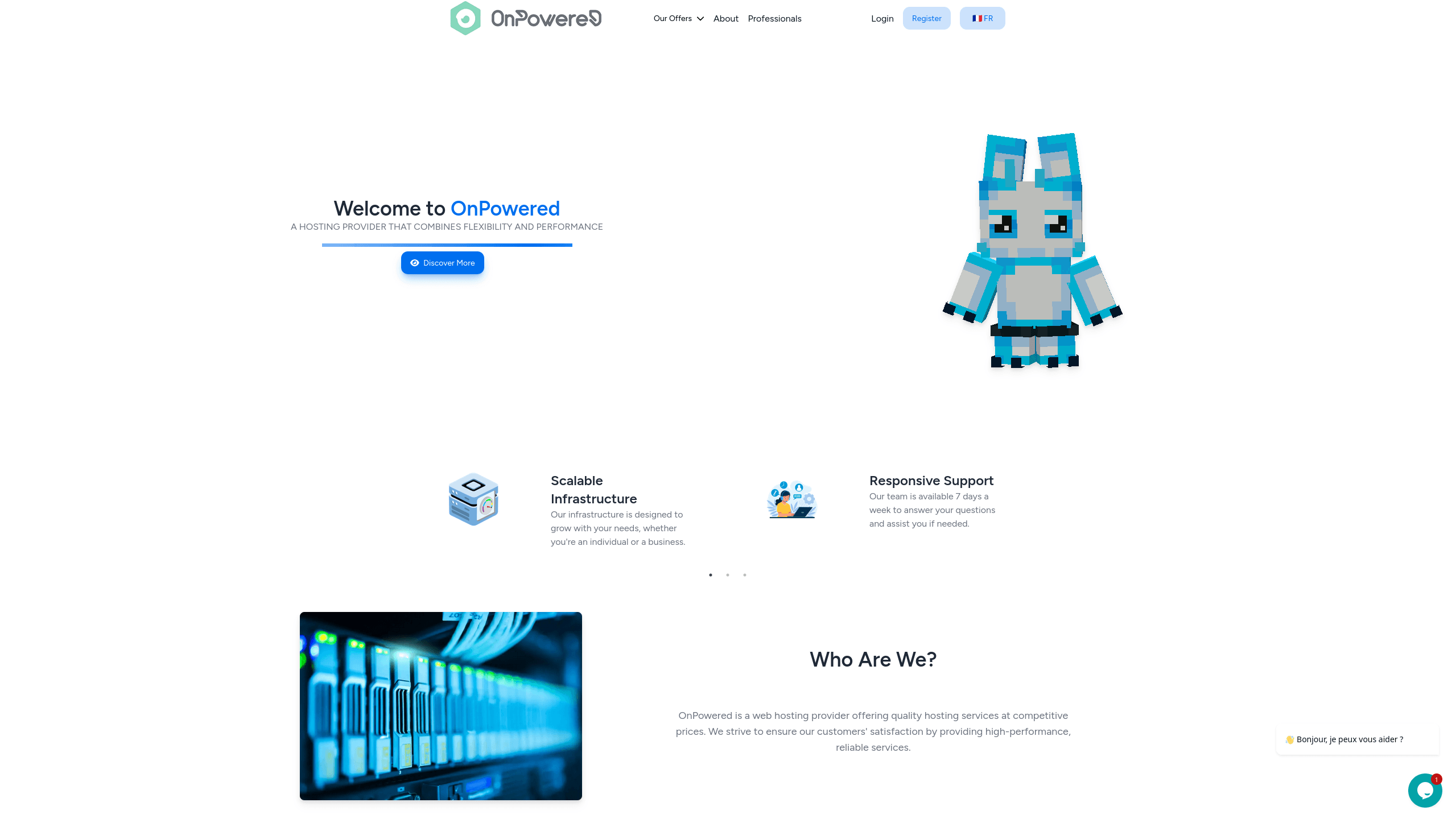 Aperçu du site OnPowered réalisé par AgamiCloud